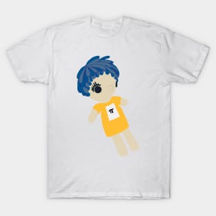 Mathlete Doll Girl with Blue Hair T-Shirt